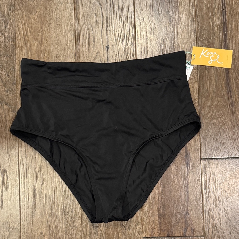 Kona Sol Elegant Black Swim Bottom